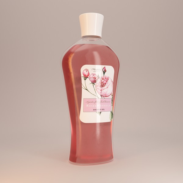 3d rose marigold shower gel model - Rose and Marigold shower gel by Stubborn3D